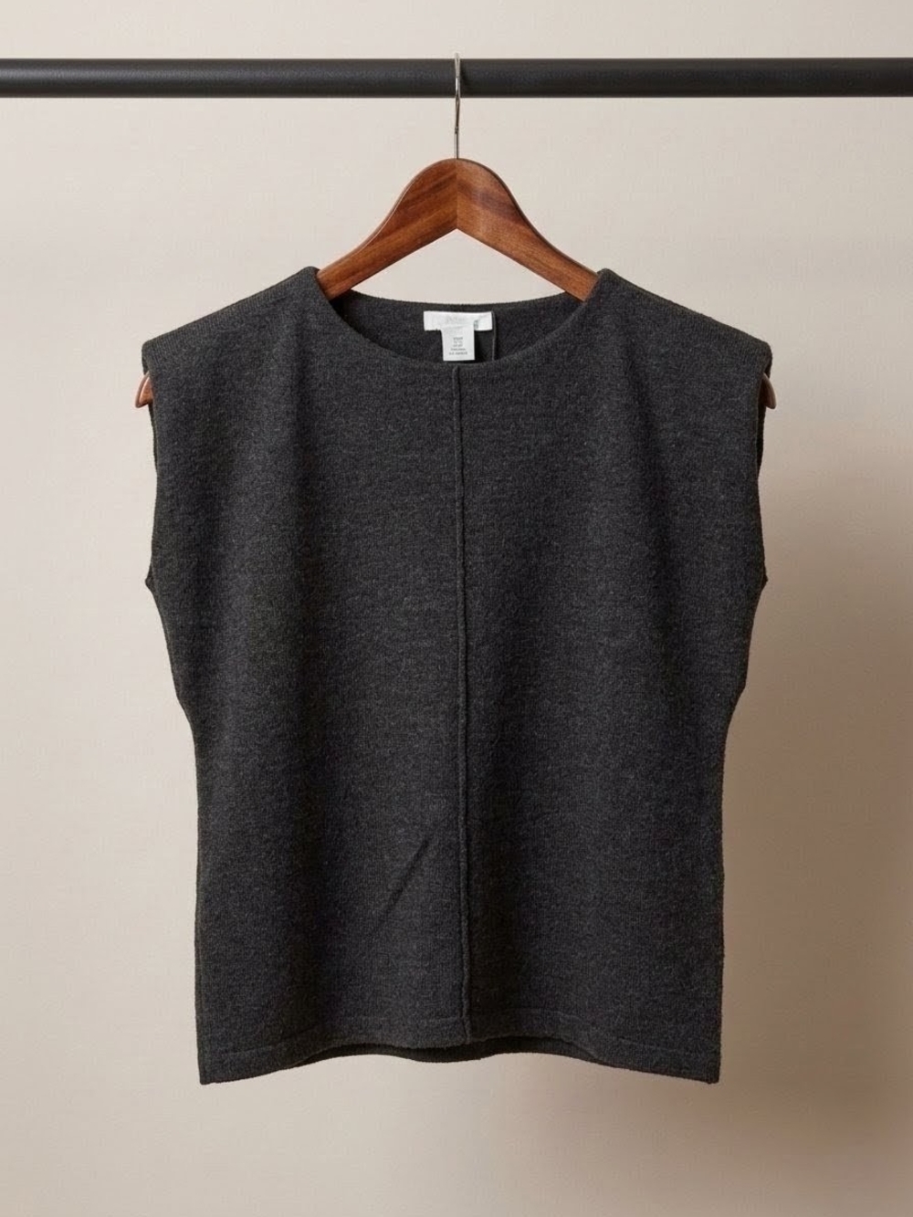 Charcoal Sleeveless Knit Top H&M